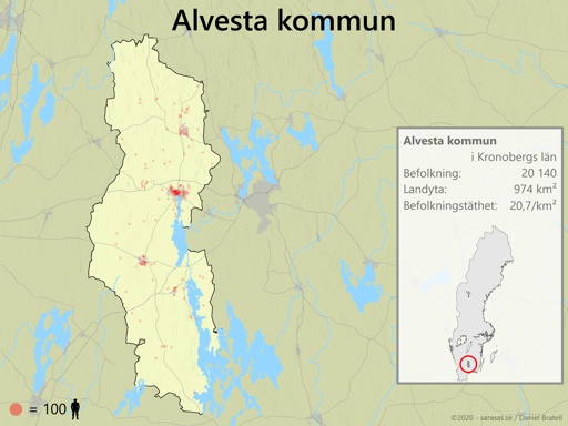 Befokningstäthetskartor för svenska kommuner - högupplösta kartor